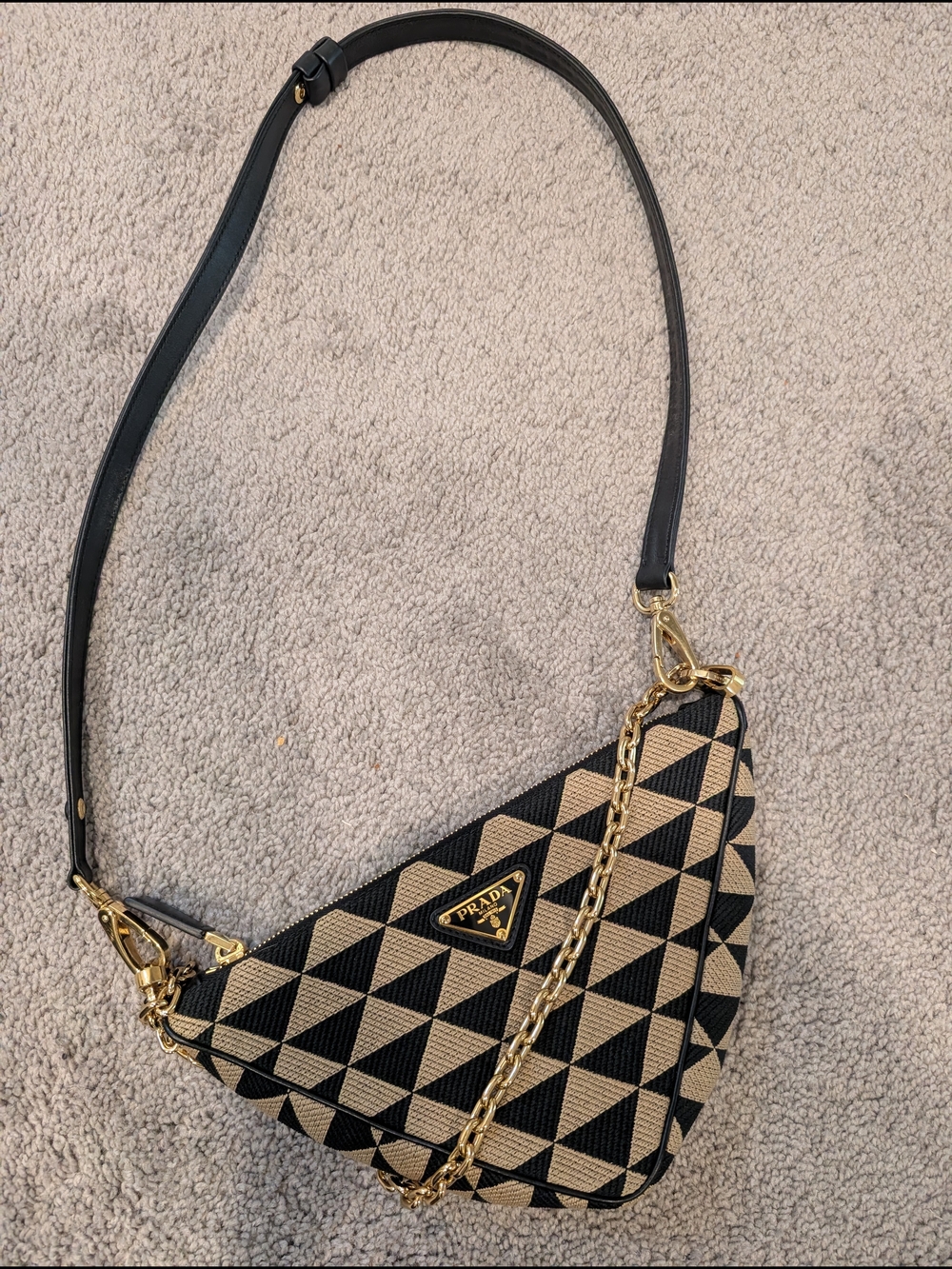 Prada Jaquard Mini Symbole Triangle Bag